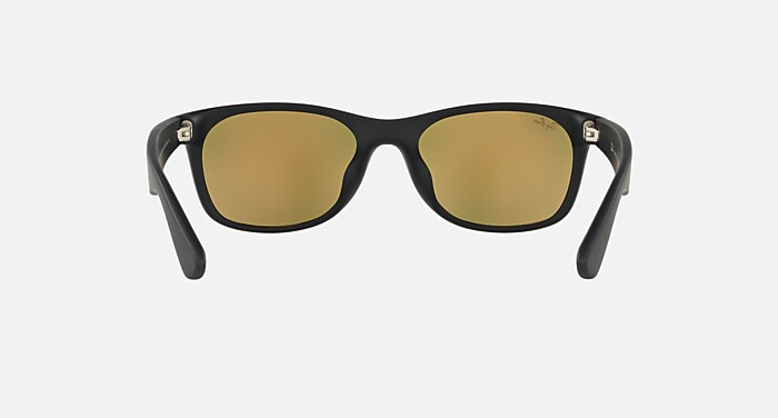 NEW WAYFARER FLASH Sunglasses in Rubber Black and Orange Flash