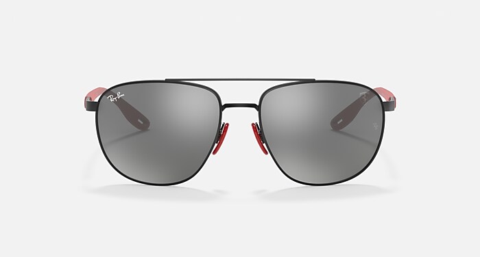 Ray-Ban Sunglasses Man Rb3659m Scuderia Ferrari Collection - Silver Frame Blue Lenses Polarized 57-17