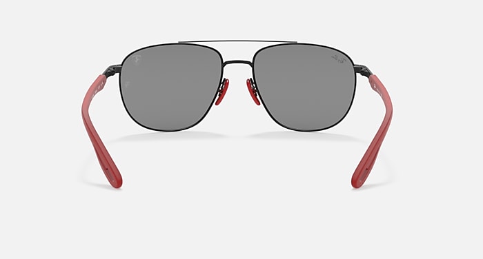 Ray-Ban Sunglasses Man Rb3659m Scuderia Ferrari Collection - Silver Frame Blue Lenses Polarized 57-17