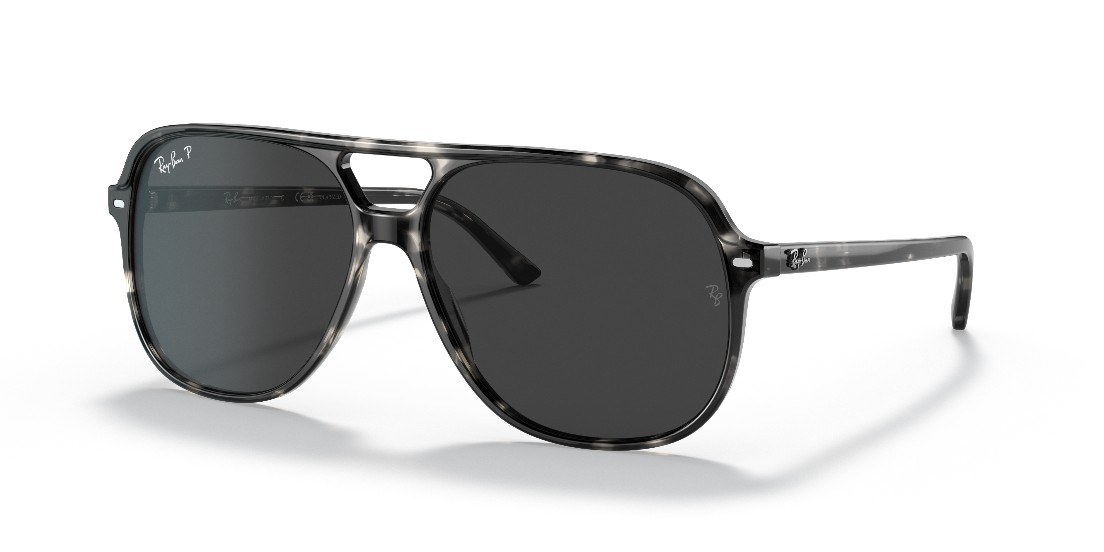 BILL Polished Grey Havana Frame Dark Grey Lenses 56-14