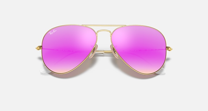 AVIATOR FLASH LENSES Sunglasses in Gold and Cyclamen Flash