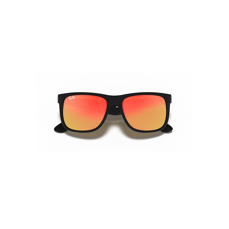 Ray-Ban Justin Color Mix Sunglasses Black Frame Red Lenses 54-16