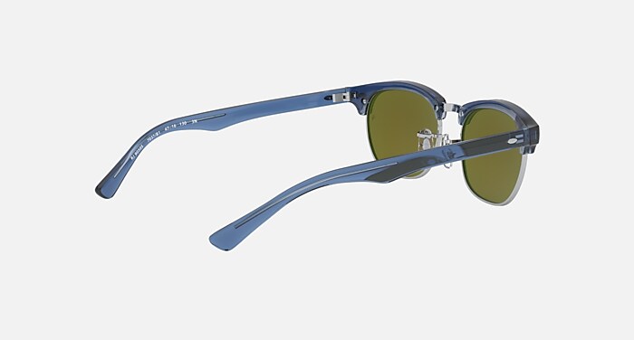 CLUBMASTER KIDS Sunglasses in Transparent Blue and Green Mirror