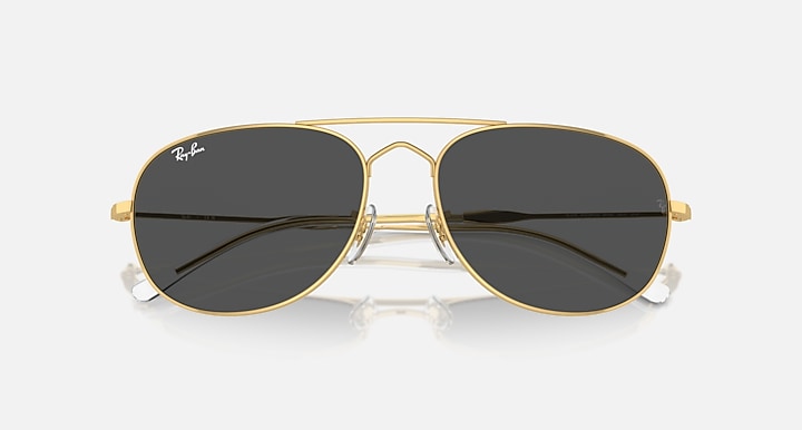 Ray-Ban Sunglasses Unisex Bain Bridge Transitions - Arista Gold Frame Grey Lenses 60-17