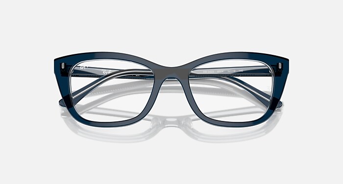 RB5433 OPTICS Eyeglasses with Blue On Transparent Blue Frame