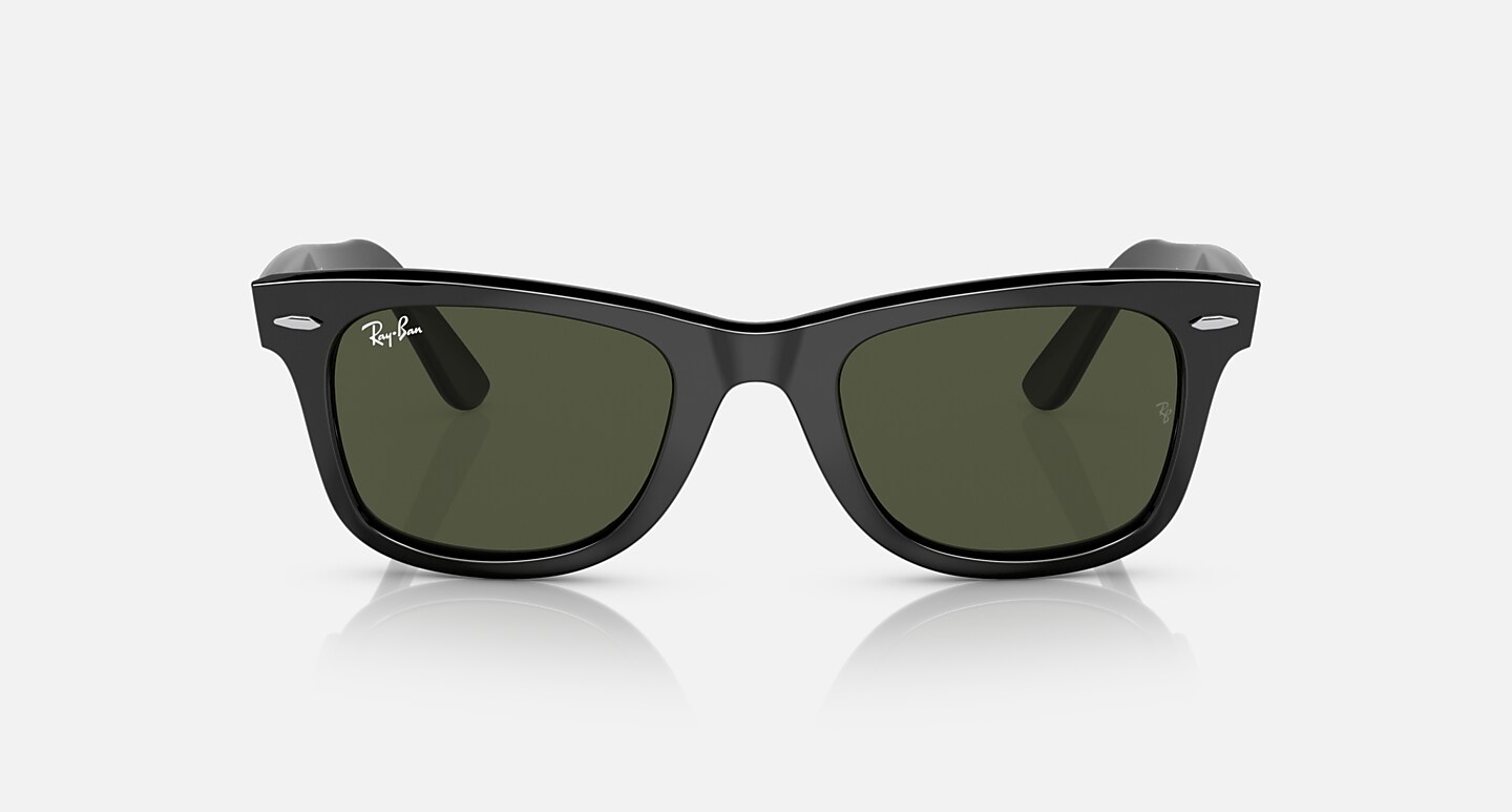Ray-Ban Sunglasses Unisex Original Wayfarer Bio-based - Black Frame Green Lenses 50-22