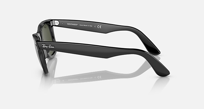 Ray-Ban Sunglasses Unisex Original Wayfarer Bio-based - Black Frame Green Lenses 50-22