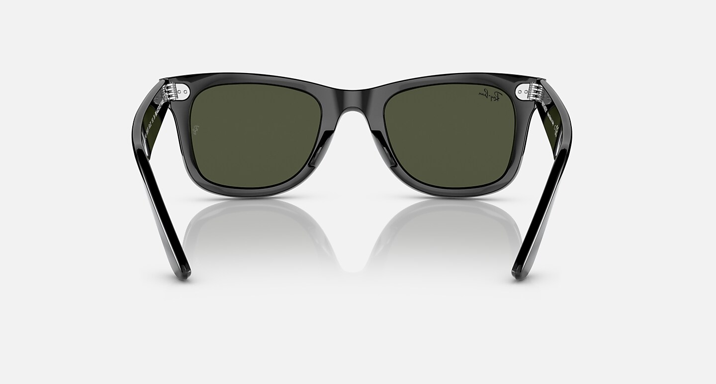 Ray-Ban Sunglasses Unisex Original Wayfarer Bio-based - Black Frame Green Lenses 50-22