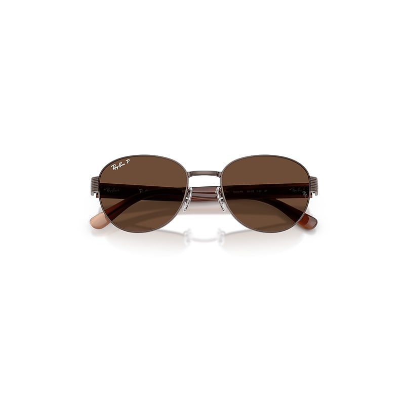 Ray Ban Rb3766ch Chromance Sunglasses Striped Brown Frame Brown Lenses Polarized 56-20 In Brown