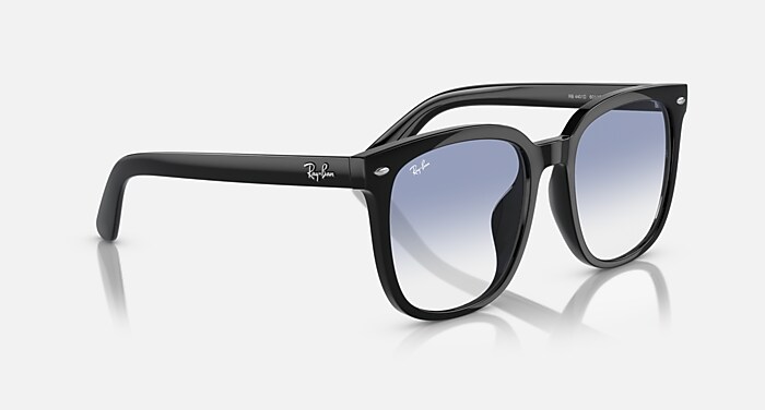 ?️ Ray-Ban Black Rectangle Sunglasses with Blue Gradient Lenses ✨ Amazon.com: Ray-Ban Unisex RB2191 Inverness Rectangular  main image 4