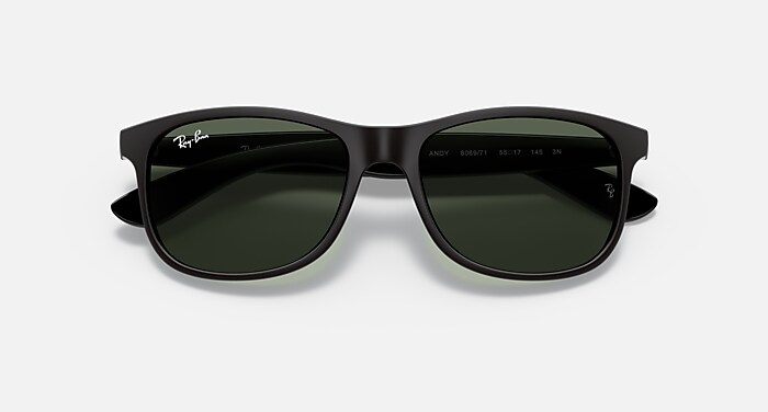 Ray-Ban Sunglasses Man Andy - Black Frame Green Lenses 55-17