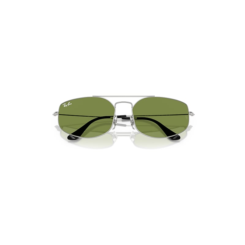 Ray-Ban Explorer V Sunglasses Silver Frame Green Lenses 60-17