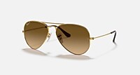 RayBan Arista 金 棕色 渐变