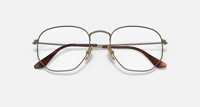 HEXAGONAL TITANIUM OPTICS Eyeglasses with Gold Frame
