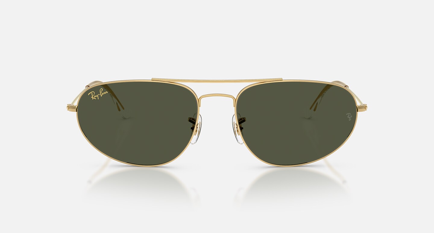 Ray-Ban Sunglasses Unisex Explorer Iv - Legend Gold Frame Green Lenses 60-18