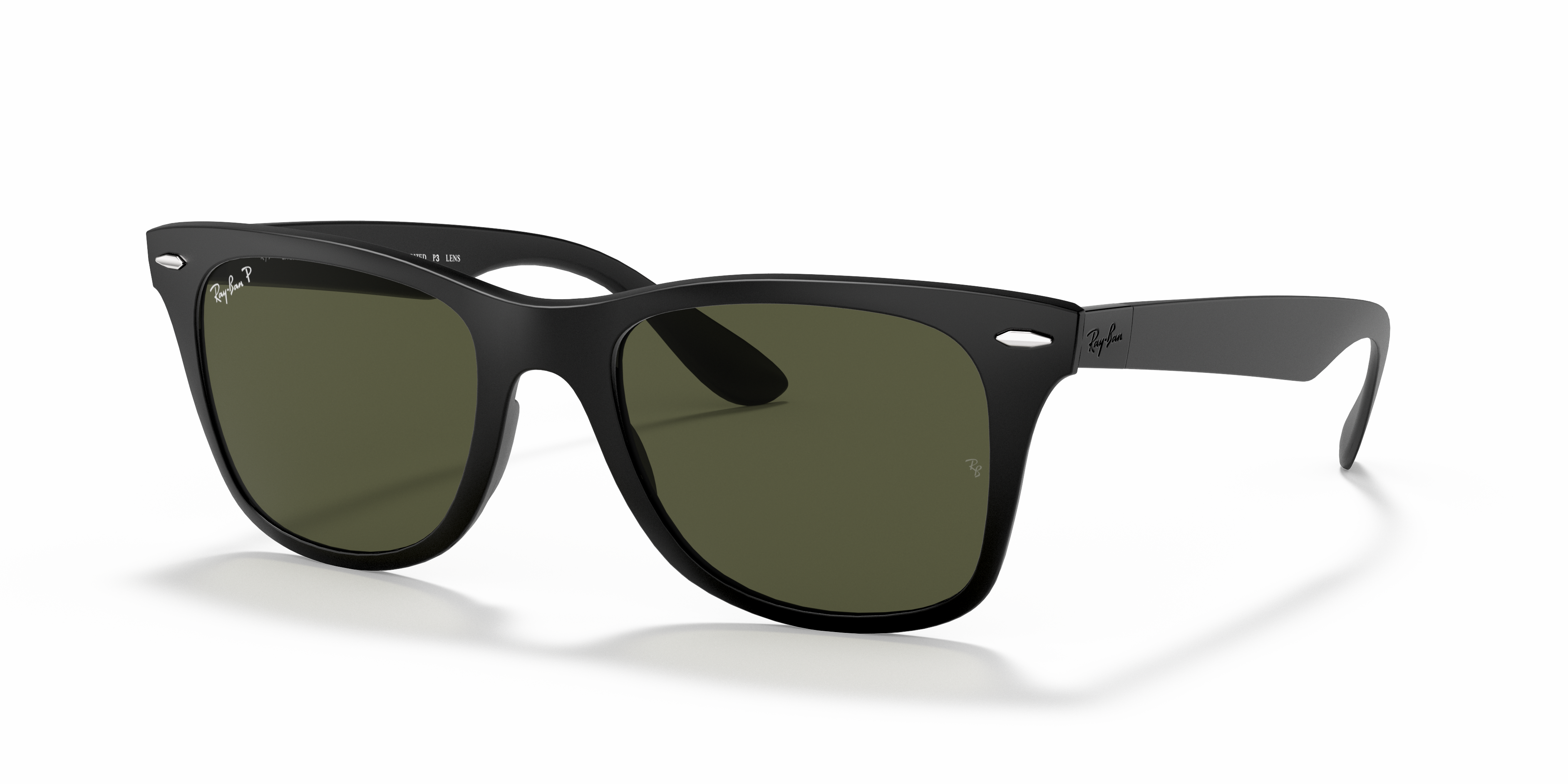 WAYFARER LITEFORCE Matte Black Frame G-15 Green Lenses 52-20
