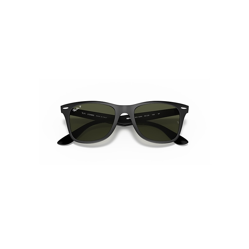 WAYFARER LITEFORCE Sunglasses in Black and G-15 Green - RB4195