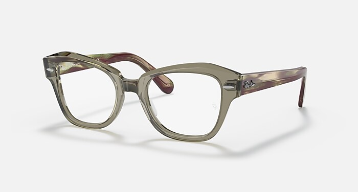 STATE STREET OPTICS Eyeglasses with Transparent Green Frame