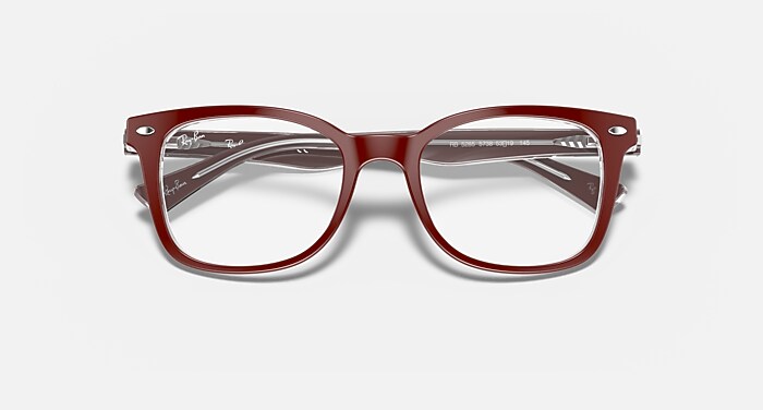 RB5285 OPTICS Eyeglasses with Bordeaux On Transparent Frame  display picture 3