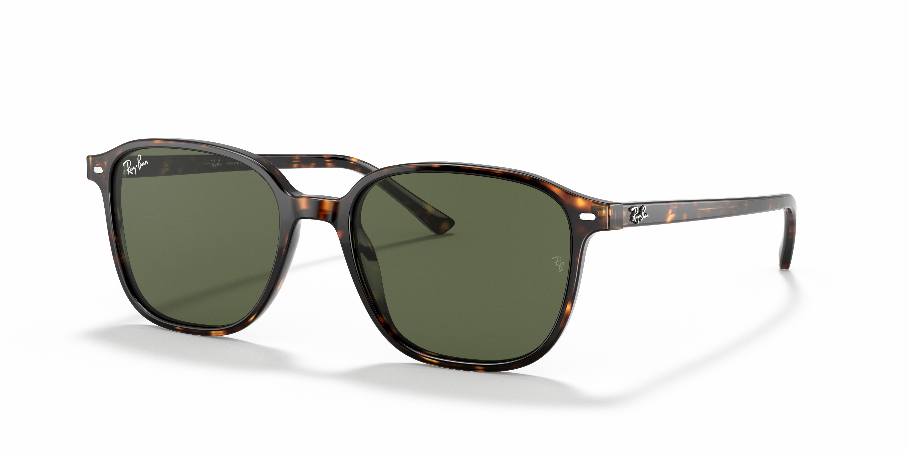 LEONARD Polished Tortoise Frame G-15 Green Lenses 51-18