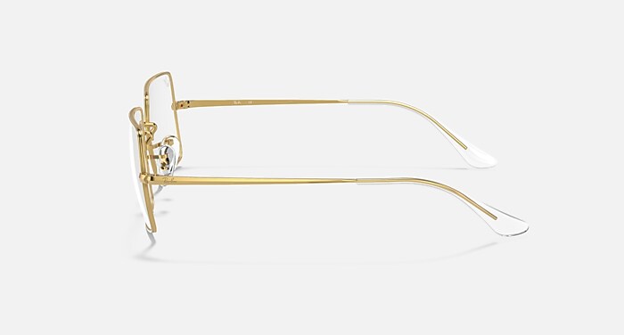 メガネ Ray-Ban Frame RB1969V 3104 Gold Frame Luxury Glasses RB1969V RECTANGLE Eyeglasses with White Frame - RB1969V