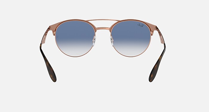Ray Ban RB3545 Mirror Sunglasses in Blue Metal RB3545 Sunglasses in Blue and Violet Gradient Mirror  main image 4