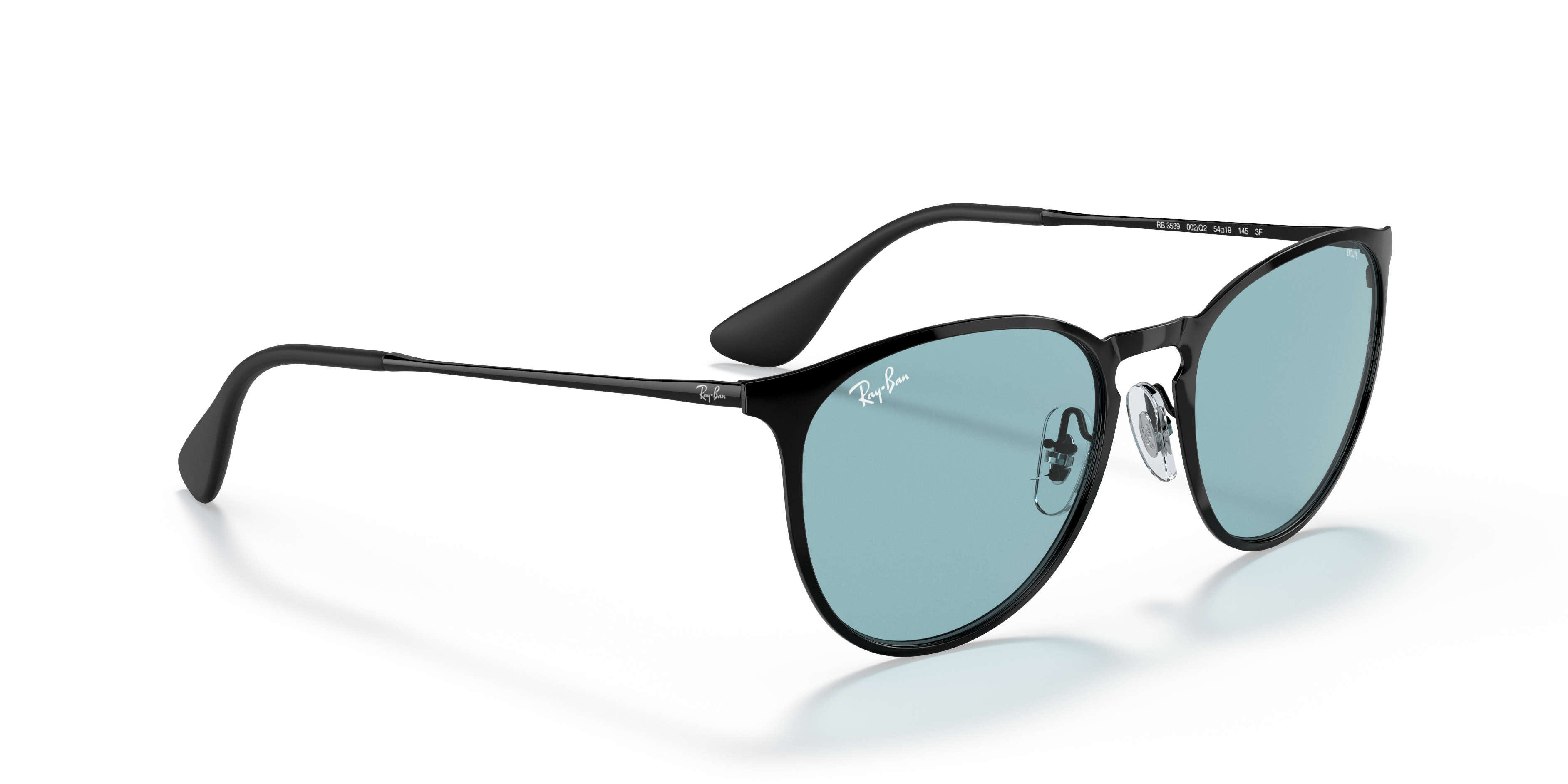 レイバン サングラス RB3539 002/Q2 エリカ メタル EVOLVE ERIKA METAL EVOLVE Sunglasses in Black and Evolve Photo Blue