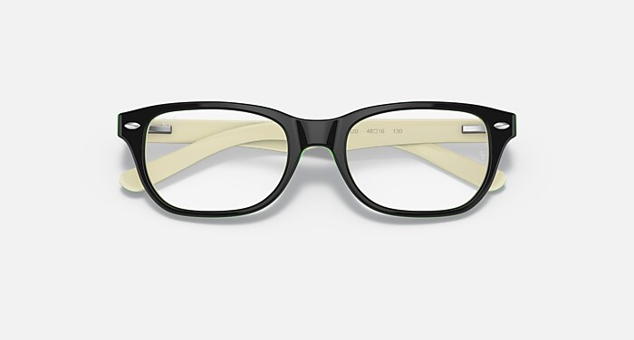 RB1555 OPTICS KIDS Eyeglasses with Black On White Frame
