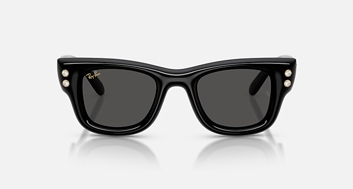 Ray-Ban Sunglasses Unisex Wayfarer Puffer Diamond Edition - Black & Diamonds Frame Black Lenses 47-23