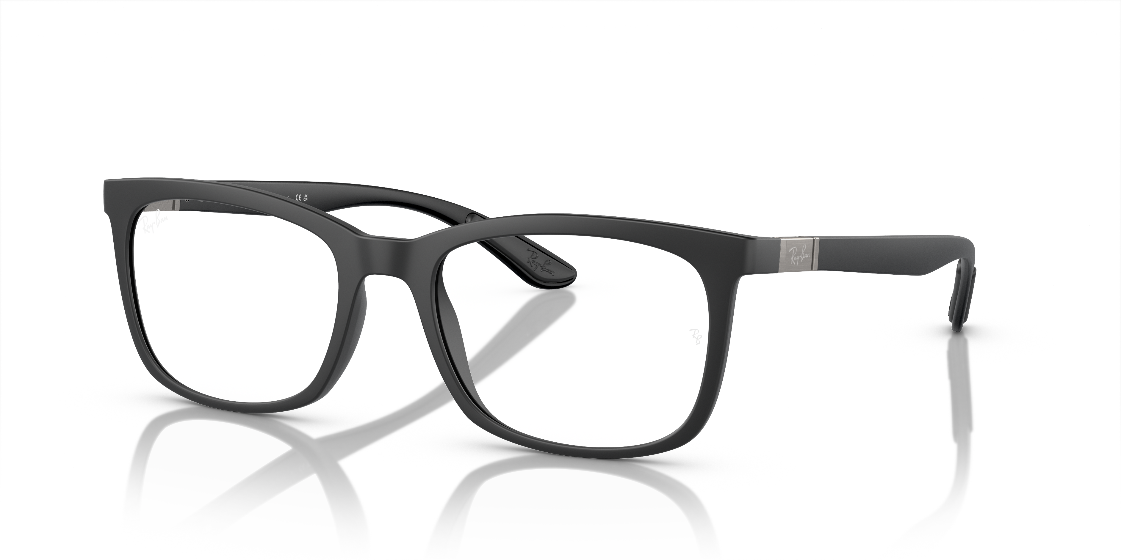 RB7230 OPTICS Matte Sand Black Frame Clear Lenses 54-19