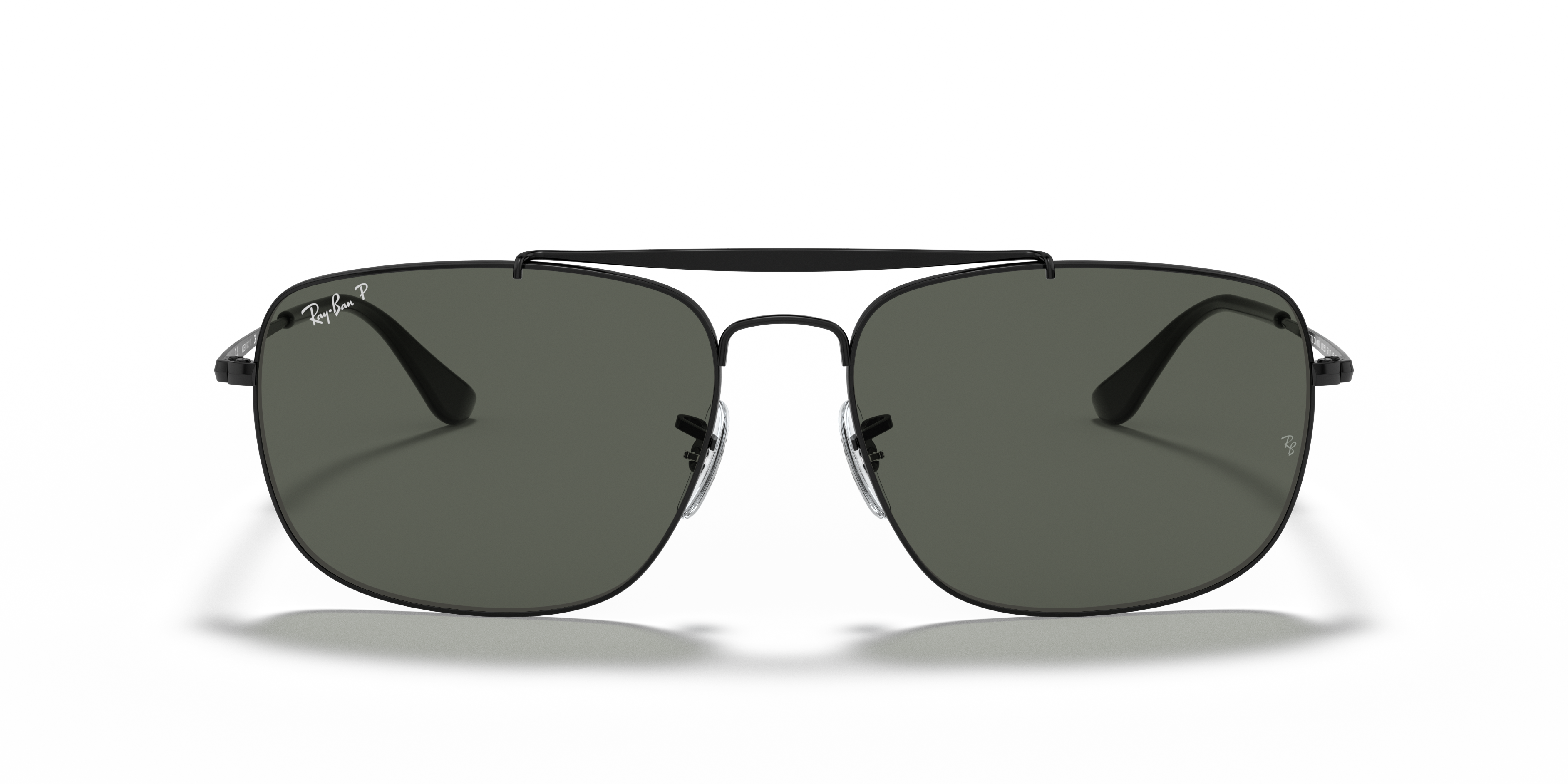 Ray-Ban RB 3560 サングラス THE COLONEL COLONEL Sunglasses in Black and G-15 Green - RB3560 | Ray