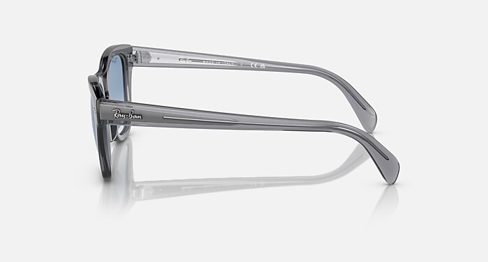 Ray-Ban Sunglasses Unisex Rb0707s - Transparent Grey Frame Blue Lenses 53-21