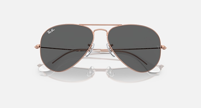 AVIATOR ROSE GOLD Sunglasses in Rose Gold and Dark Grey RB3025
