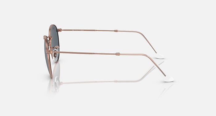 Ray-Ban Sunglasses Unisex Round Metal Rose Gold - Rose Gold Frame Blue Lenses 50-21