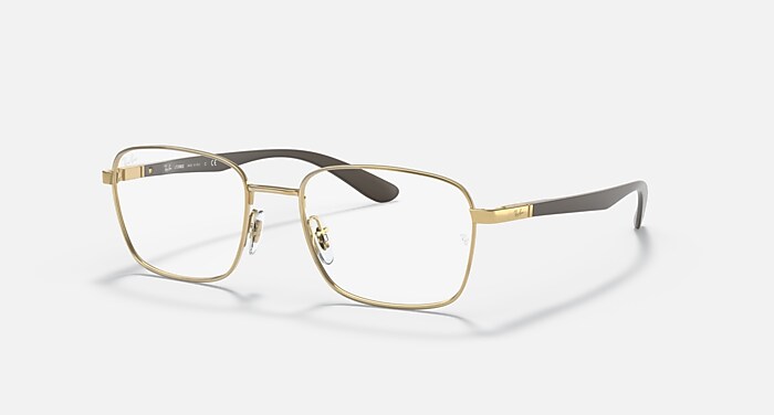レトロRG Ray Ban RX6466 2973 Eyeglasses Beige/Copper Full Rim Square