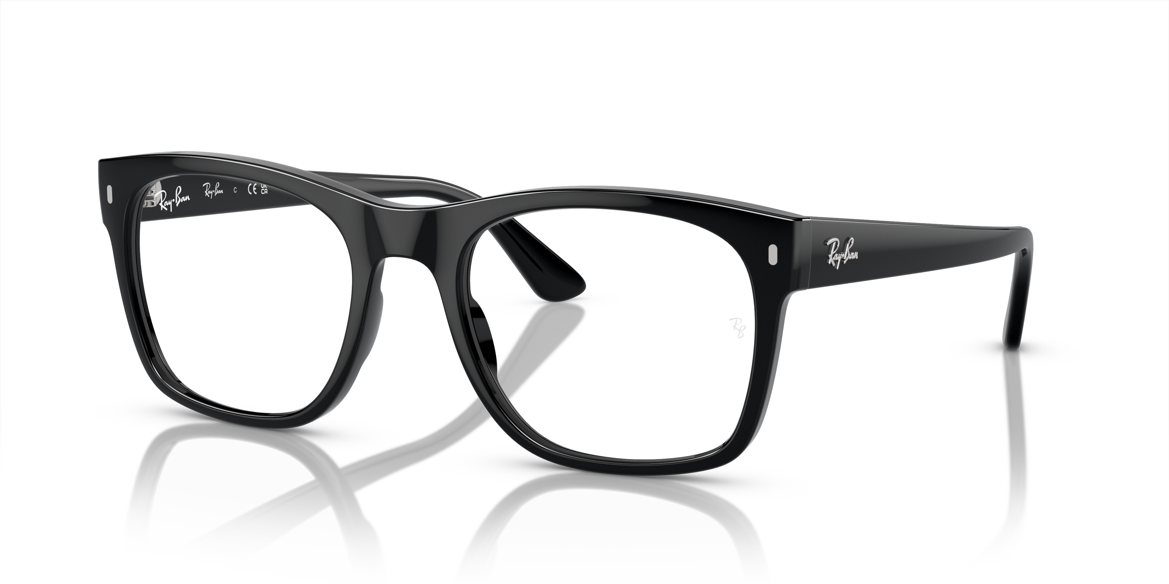 RB7228 OPTICS Polished Black Frame Demo Lens Lenses 55-21