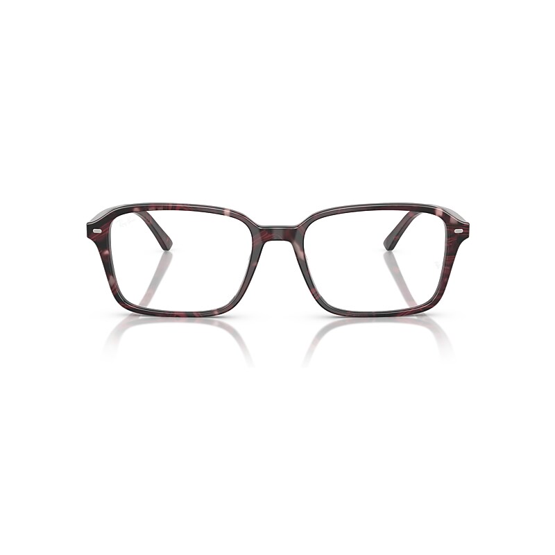 Ray Ban Raimond Optics Eyeglasses Transparent Fantasy Violet/red Frame Clear Lenses Polarized 54-18 In Transparent Fantasy Violet/red
