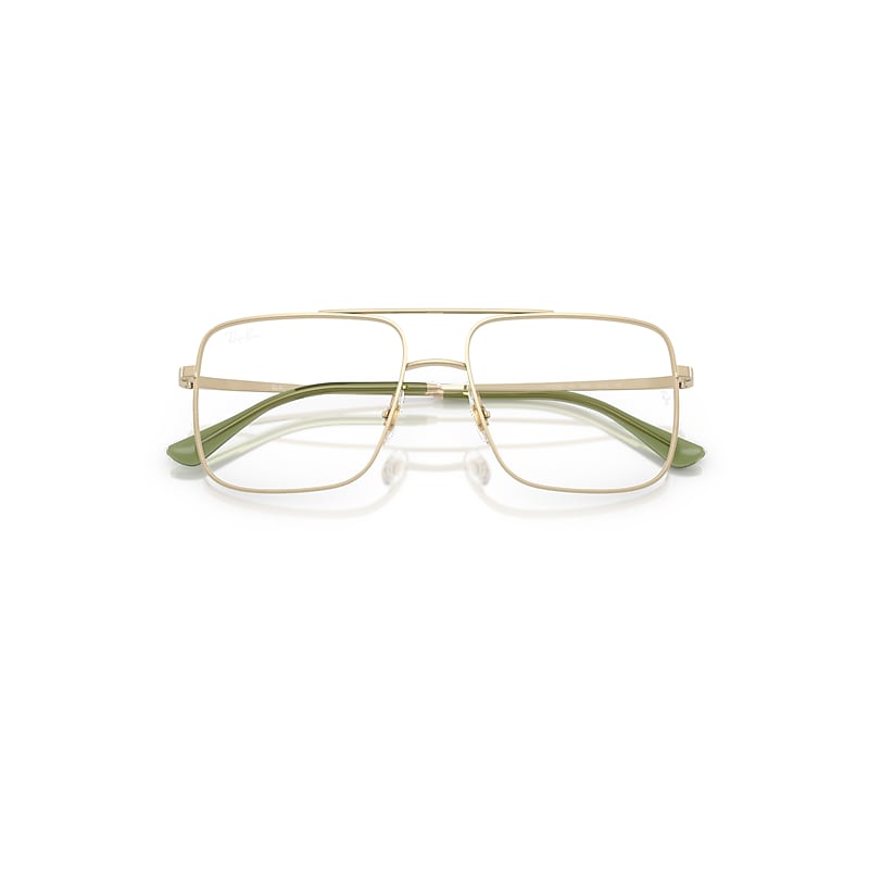 Ray Ban Ari Optics Eyeglasses Pale Gold Frame Clear Lenses Polarized 54-16 In Pale Gold