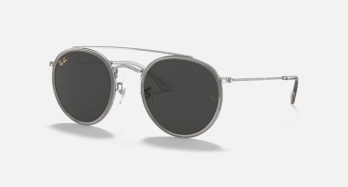 ROUND DOUBLE BRIDGE LEGEND GOLD Sunglasses in Silver and  display picture 1