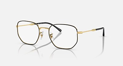 RB6496 OPTICS LIMITED Eyeglasses with Black On Gold Frame
