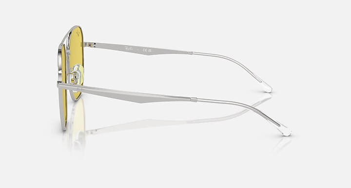 Ray-Ban Sunglasses Unisex Rb3724d - Silver Frame Yellow Lenses 59-18