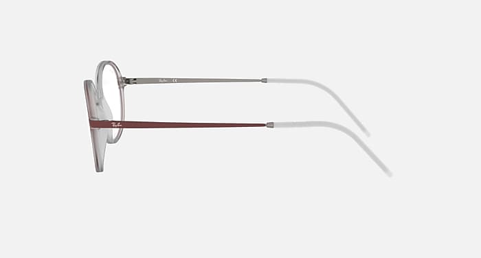 Ray-Ban Eyeglasses Unisex Rb7153 Optics Prescription - Bordeaux Frame Demo Lens Lenses Polarized 52-21