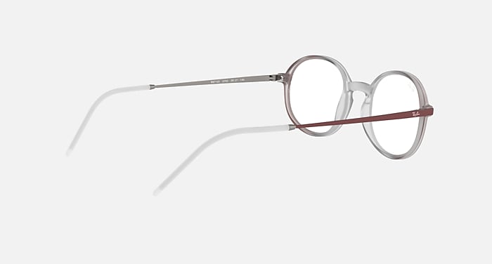 Ray-Ban Eyeglasses Unisex Rb7153 Optics Prescription - Bordeaux Frame Demo Lens Lenses Polarized 52-21
