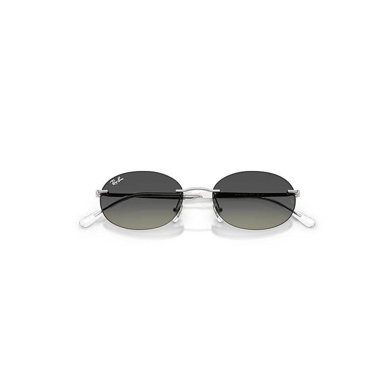 Ray Ban Rb3767 Sunglasses Silver Frame Grey Lenses 54-18 In Silver