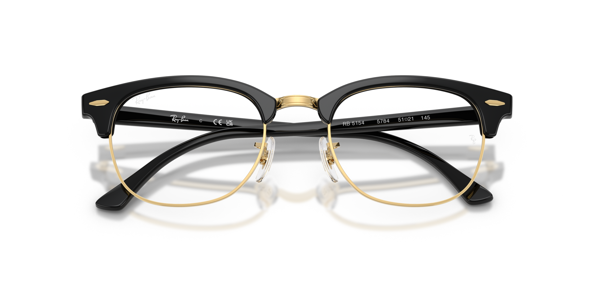 CLUBMASTER OPTICS Eyeglasses with Black & Gold Frame - RB5154