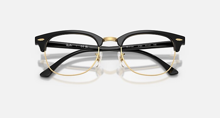 Ray-Ban RB5154 ファッションメガネ クリア/ブラック レイバン公式ストア】 Ray-Ban® CLUBMASTER OPTICS メガネ | ブラック