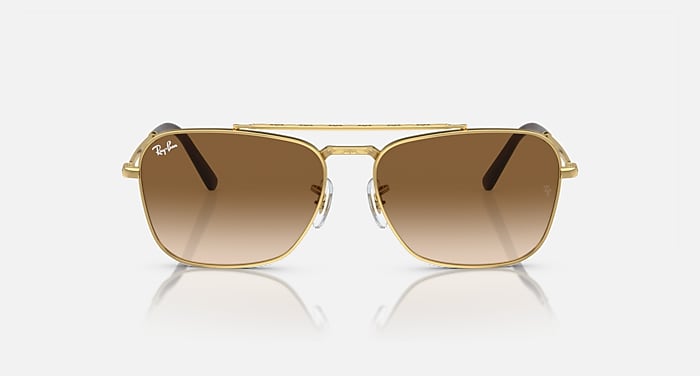 Ray-Ban Sunglasses Unisex New Caravan - Arista Gold Frame Brown Lenses 55-15