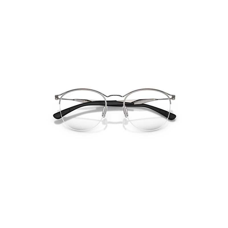 Ray Ban Rb7553 Optics Eyeglasses Gunmetal Frame Clear Lenses Polarized 52-20 In Gray