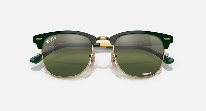 CLUBMASTER METAL CHROMANCE Sunglasses in Green On Gold and