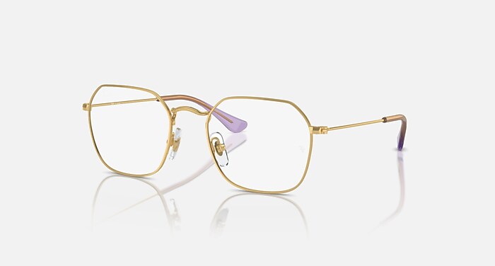 Ray-Ban Eyeglasses Children Rb9594v Optics Kids Prescription - Arista Gold Frame Clear Lenses 45-19 Polarized